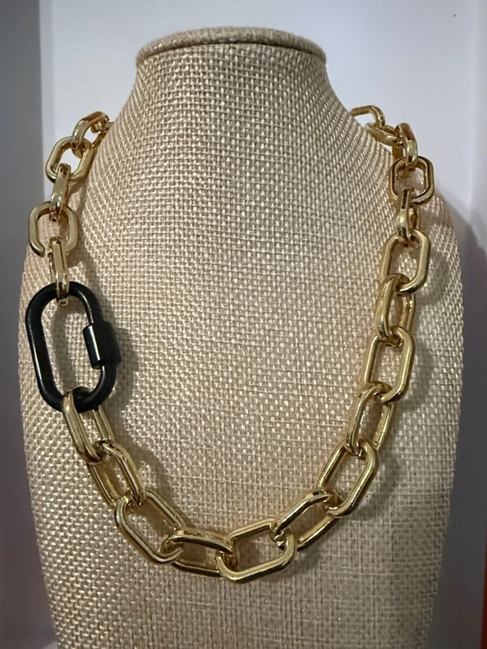 Allie+Bess Joan Gold tone Chain Link Necklace and Bracelet Set